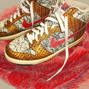 NIKE HIGH DUNK pink/black lace